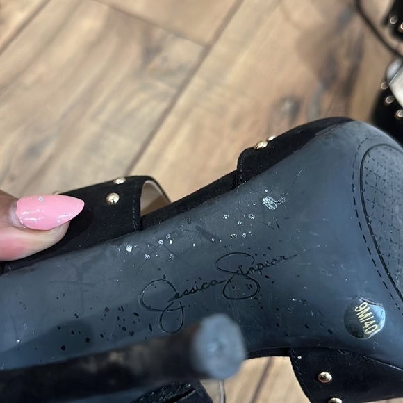 Jessica Simpson Wevire Pump black supreme microsuede heels Size: 9M - Picture 12 of 15